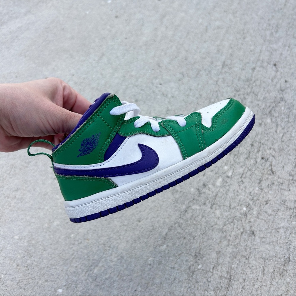 Nike Air Jordan 1 Mid TD Hulk 2020 Shoes 640735-300 Toddler Size 10C Sneakers